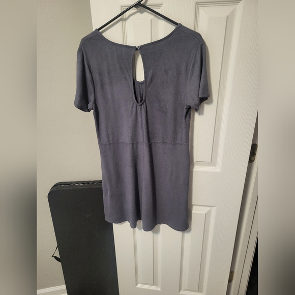Z supply size medium blue gray suede smock dress with pockets - Picture 6 of 6